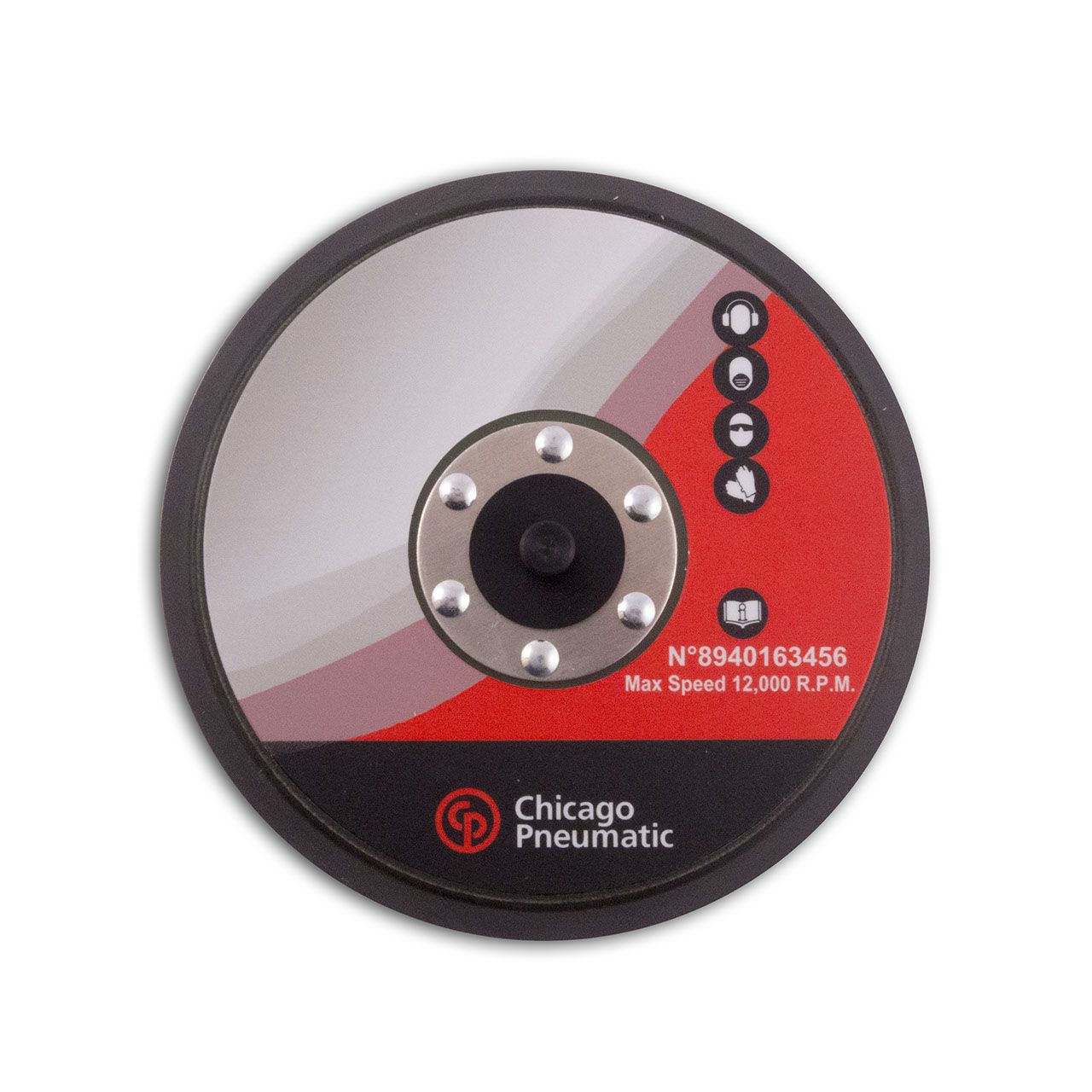 6" (150mm) Pad PSA with 6 holes
